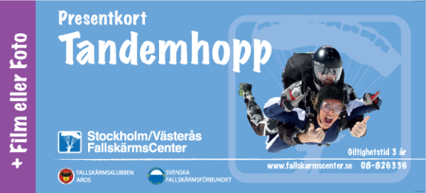 Tandemhopp med film eller foto